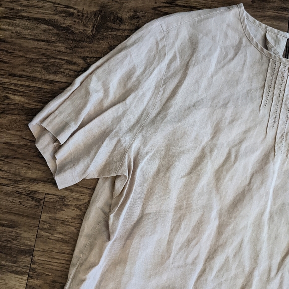 Tan Linen Top Size 16W - Picture 6 of 10